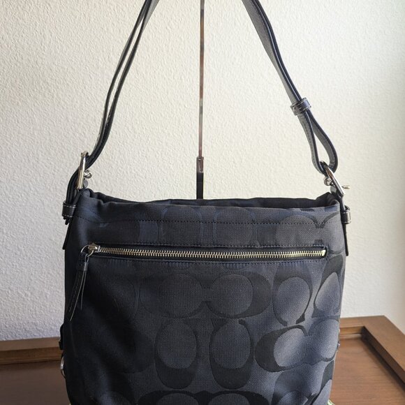 Coach F15067 Soho Signature Duffle Shoulder Bag Black - Picture 3 of 8